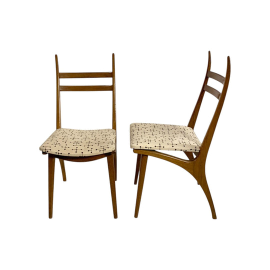 Teak Occasional Chairs with Eames Upholstery