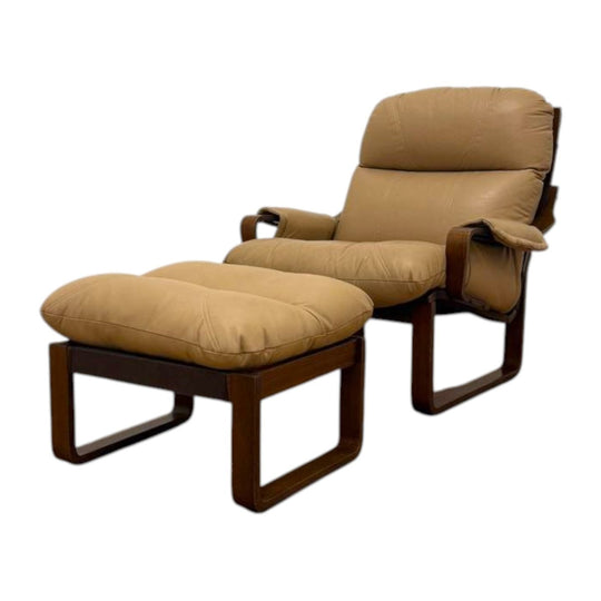 Tessa Monaco Single Lounge Chair & Footstool (pair available)