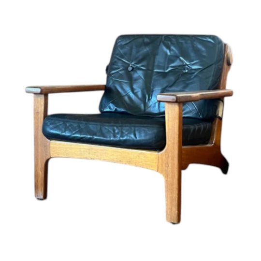 Tessa T5 Armchair in Black Leather