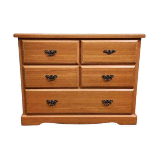 Timber Chest of 5 Drawers