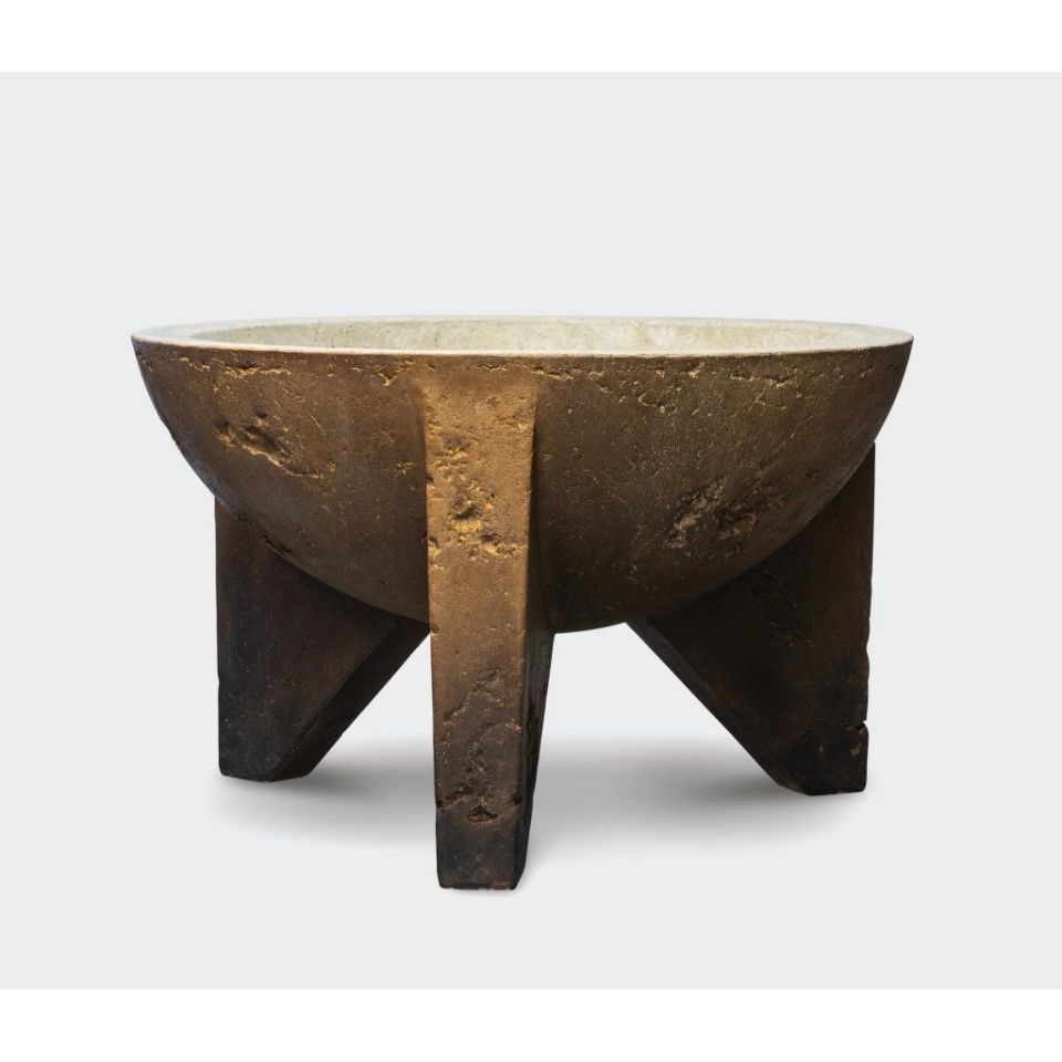 TONDO Relik Designs Sculptural Vessel / Planter - Brutalist Cast Form | Bazaa | Designer, Vintage and Antique Furniture