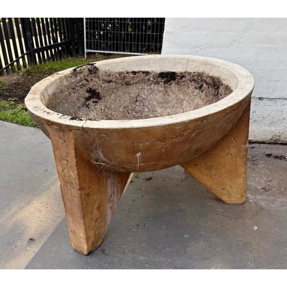 TONDO Relik Designs Sculptural Vessel / Planter - Brutalist Cast Form | Bazaa | Designer, Vintage and Antique Furniture