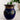 Tony Barnes Small Deep Blue with Abstract Flowers Vase - Bazaa