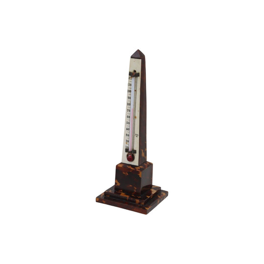 Tortoiseshell obelisk desk thermometer