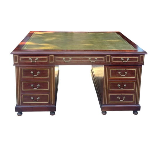 Antique French Mahogany Partners Desk.