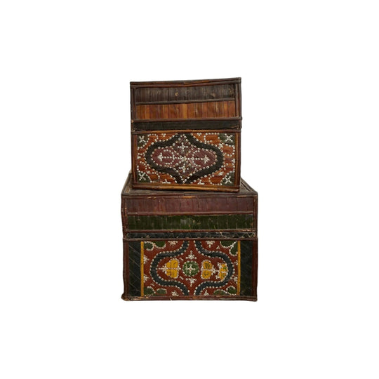 Traditional Bamboo Beaded Boxes from Lombok