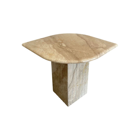 Travertine Teardrop Pedastal Table