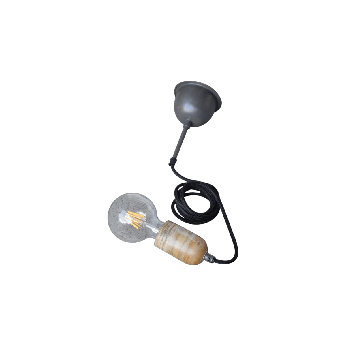 Turned wood cord drop pendant | Bazaa | Designer, Vintage and Antique Furniture