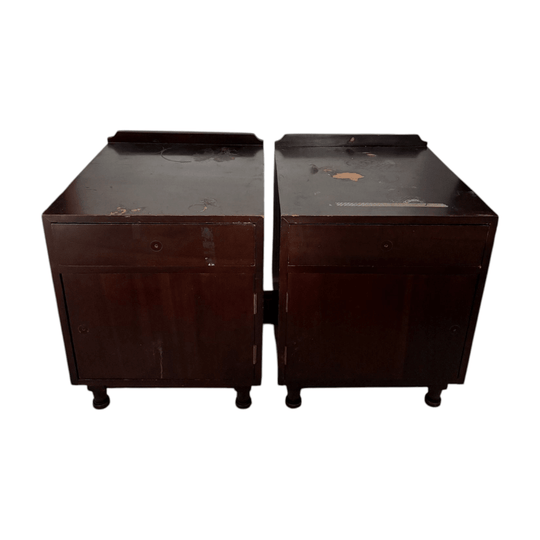 Two Solid Timber MCM Nightstands READY FOR REFURBISHMENT!!