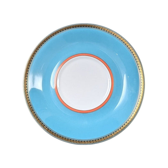 TWO | Versace Rosenthal Saucers | Porcelain with Gold Rim