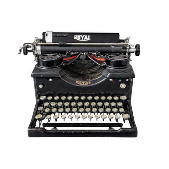 Royal Vintage 1950s Manual Typewriter, Black — Working, Original Keys, Solid Metal