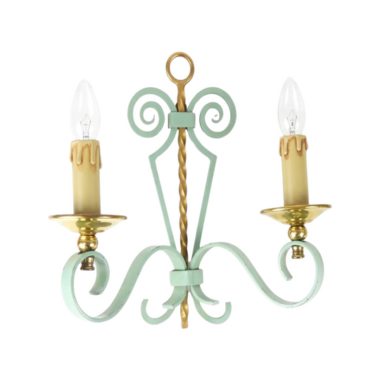 Green Gilt Wrought Iron Sconce