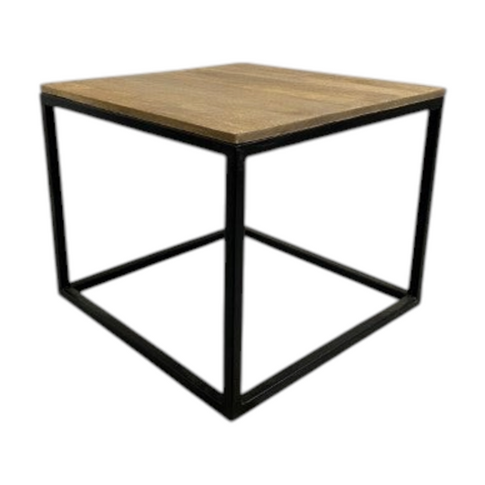 Contemporary Metal & Timber Side Table