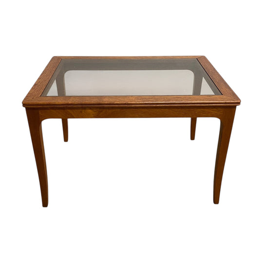 Mid Century Australian Teak And Glass Side Table Or Coffee Table