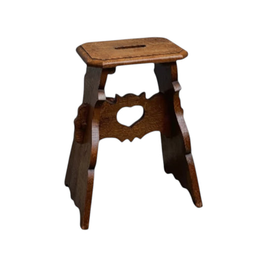 19th-Century Arts and Crafts Handcrafted Stool