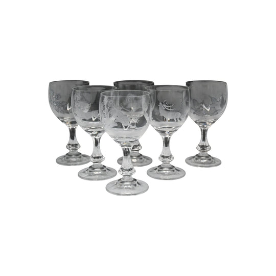 Unique Etched Crystal Wine Glasses