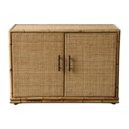 Lincoln Brooks TL88 Woven Rattan Unit Timber 2 door console
