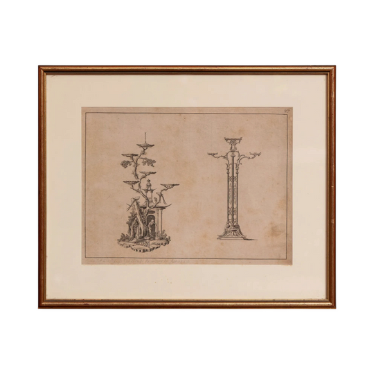 An 18th Century Chinoiserie Engraving in Gilt Frame