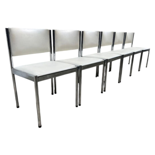 1970s Chrome Dining Chairs by Wallace Furniture
