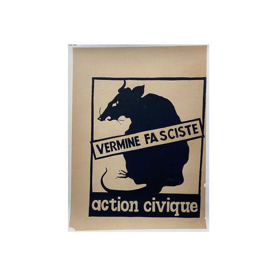 Vermine Fasciste May 1968 Original Vintage Poster