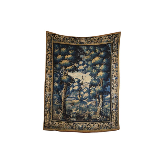 Very large 1700's Aubusson Verdure Tapestry