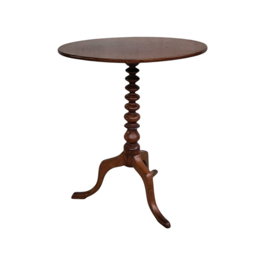 Victorian Bobbin-Turned-Pedestal Wine Table (c. 1880s-1890s)