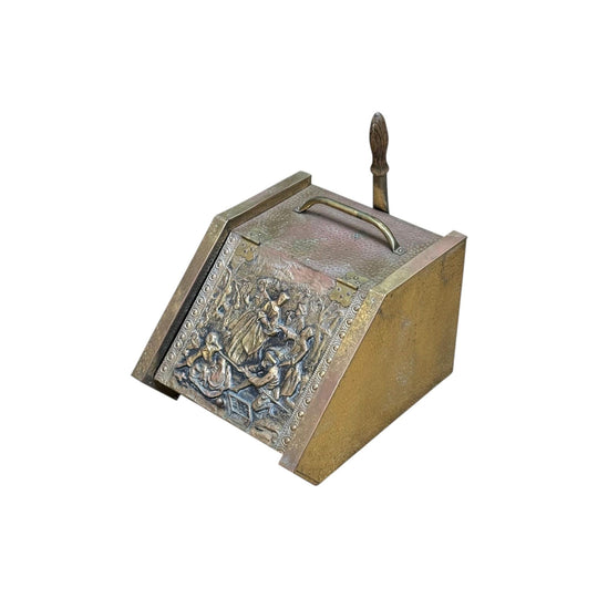 Victorian brass coal scuttle c.1870