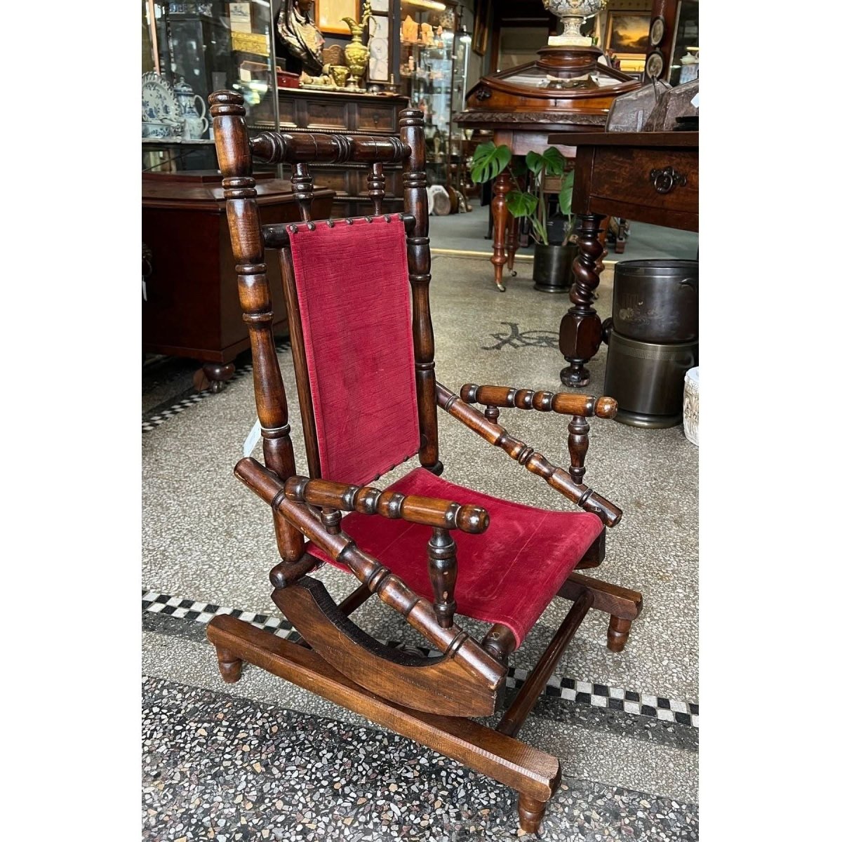 Shop Victorian child's platform rocking chair, 19th Century Bazaa