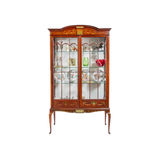 Victorian English Sheraton display cabinet
