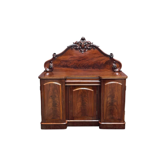 Victorian Mahogany 3 Door Breakfront Sideboard. c.1870