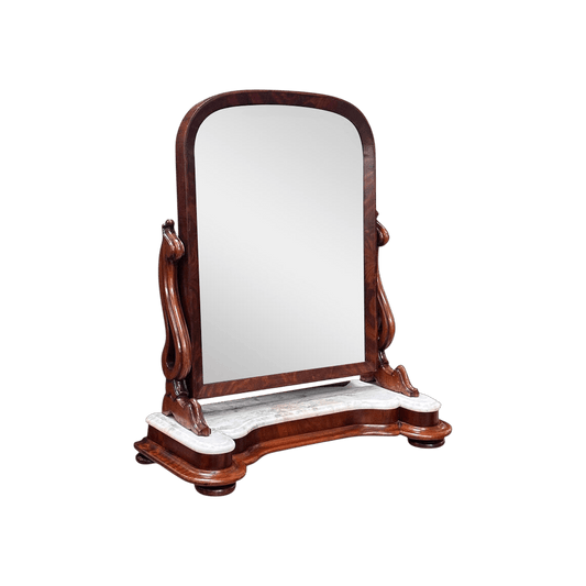 Victorian mahogany adjustable vanity mirror with marble top c.1860 | Bazaa | Designer, Vintage and Antique Furniture
