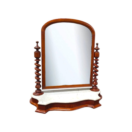 Victorian Marble Based Dressing Table Toilet Vanity Mirror