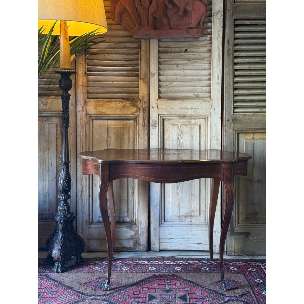 Victorian Marquetry Inlaid Writing Table | Bazaa | Designer, Vintage and Antique Furniture