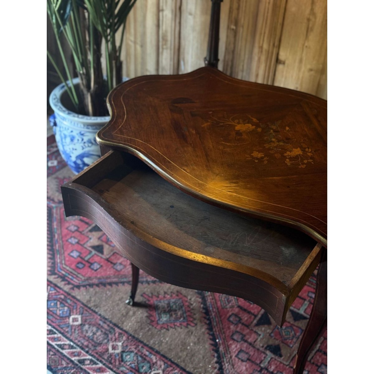 Victorian Marquetry Inlaid Writing Table | Bazaa | Designer, Vintage and Antique Furniture