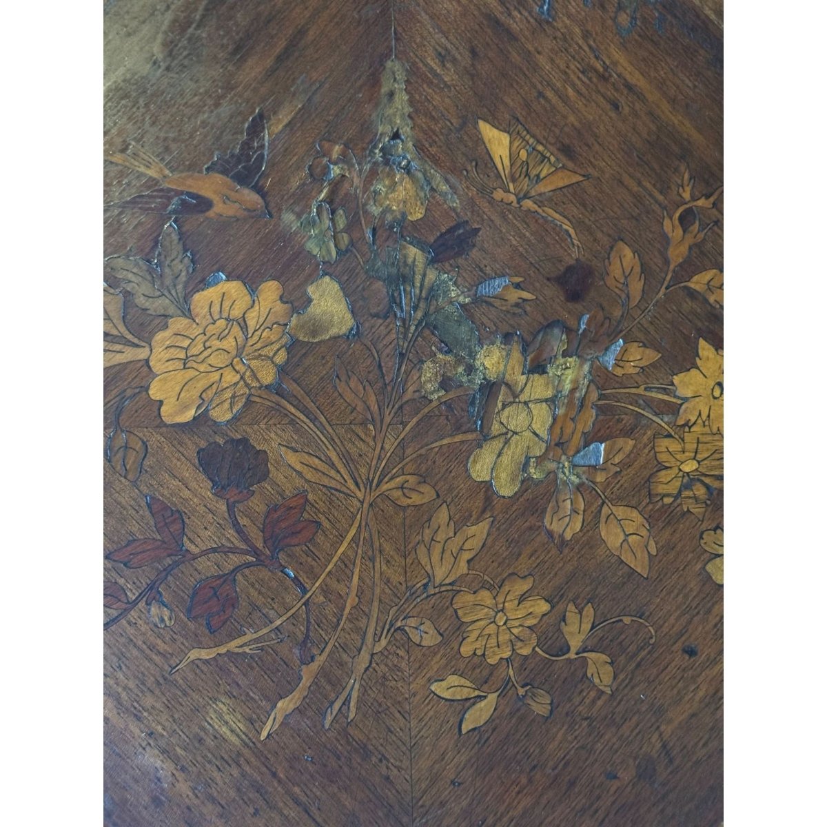 Victorian Marquetry Inlaid Writing Table | Bazaa | Designer, Vintage and Antique Furniture