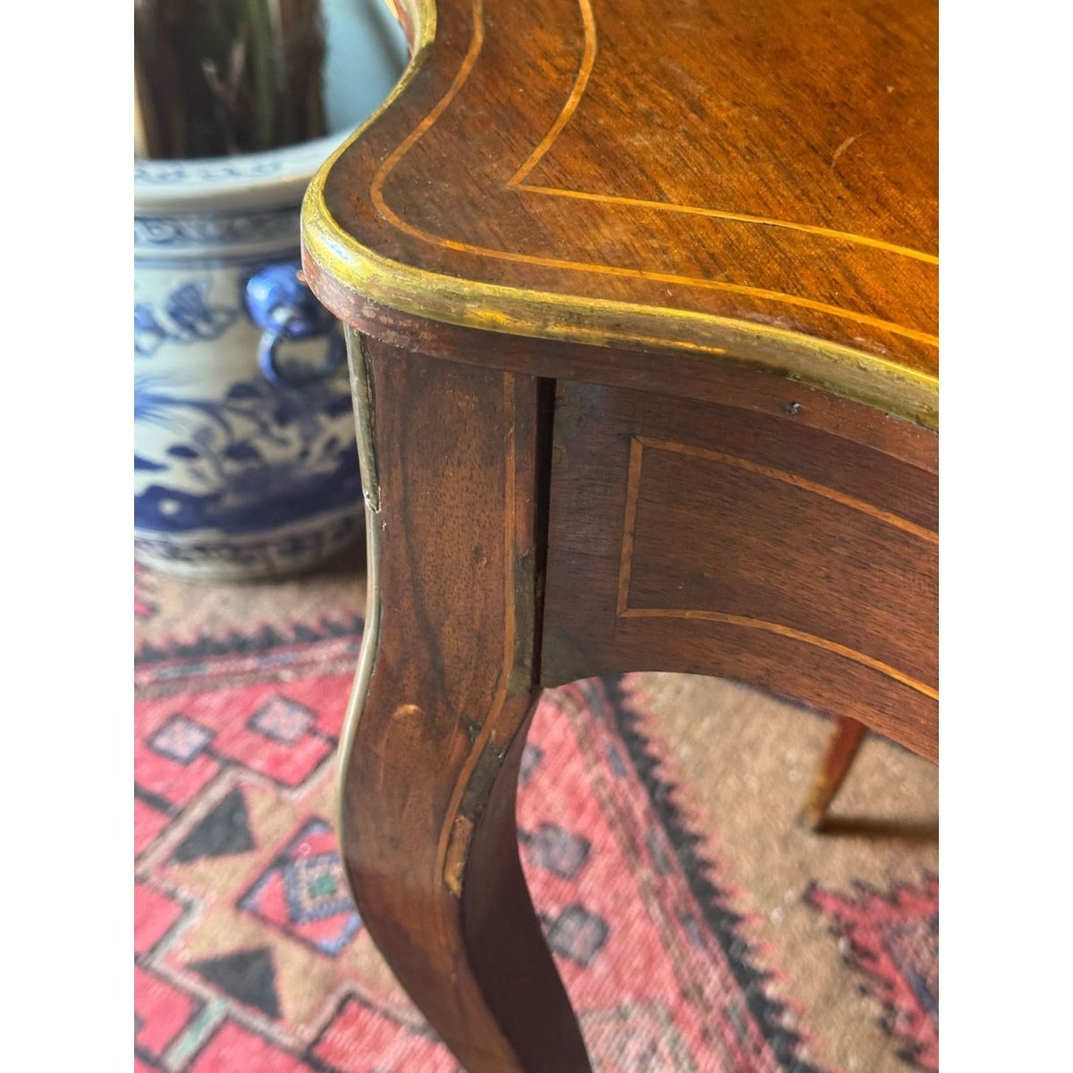 Victorian Marquetry Inlaid Writing Table | Bazaa | Designer, Vintage and Antique Furniture
