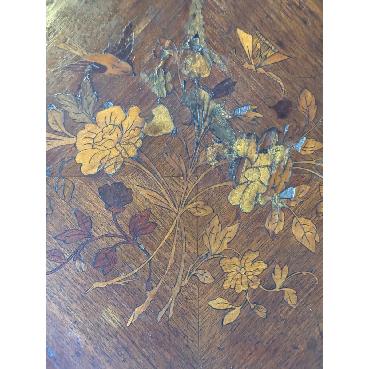 Victorian Marquetry Inlaid Writing Table | Bazaa | Designer, Vintage and Antique Furniture