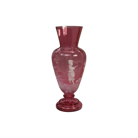 Victorian Mary Gregory vase c.1880