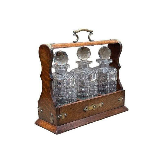 Victorian oak tantalus c.1870