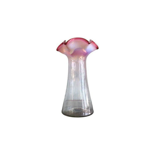Victorian Ruby & Clear specimen vase, c.1890