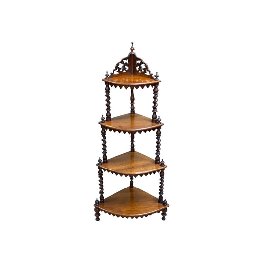 Victorian Walnut Corner What-Not, c.1870