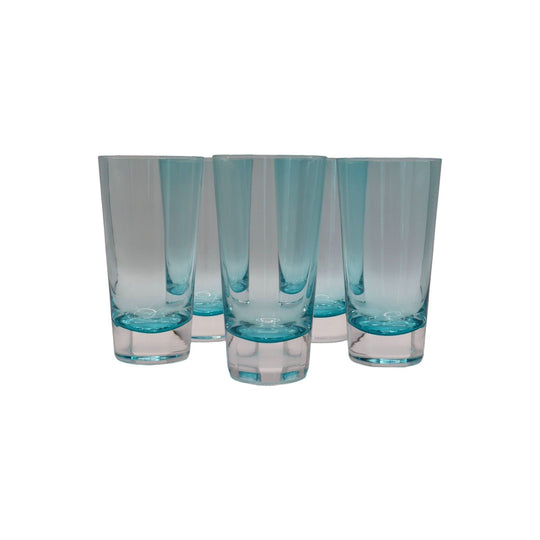 Villeroy & Boch highball glasses, Turquoise shade. Poland. Set of 5