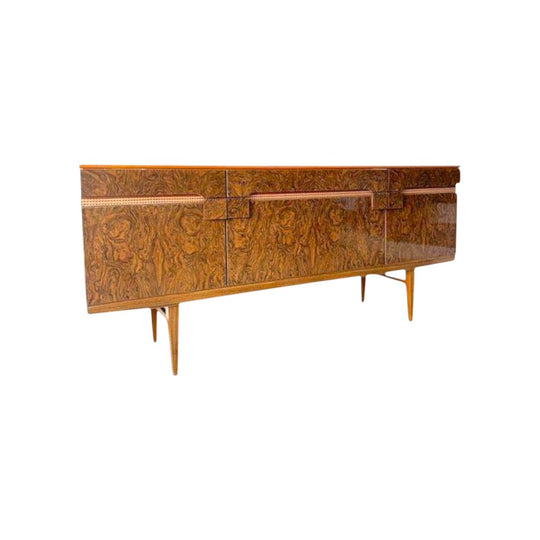 Vintage 1950-60s burr walnut sideboard