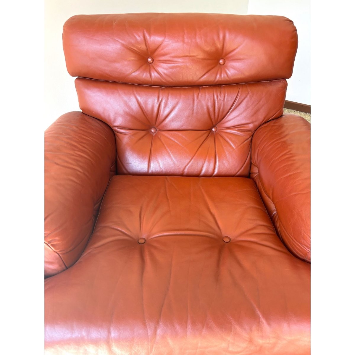 Vintage 1960’s Cognac leather Tobia Scarpa B&B Italia Coronado style armchair | Bazaa | Designer, Vintage and Antique Furniture
