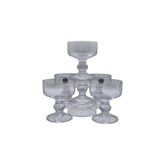 Vintage 1980s Cristal d'Arques 'Trocadéro' Crystal Champagne & Dessert Coupes - Set of 6