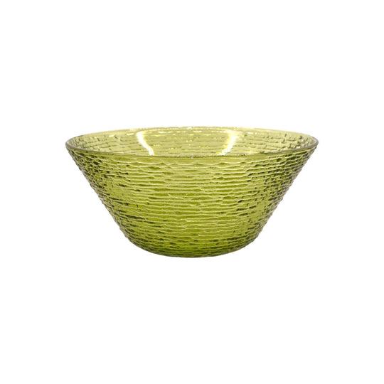 Vintage Anchor Hocking "soreno" Avocado Green glass serving bowl. 1960s
