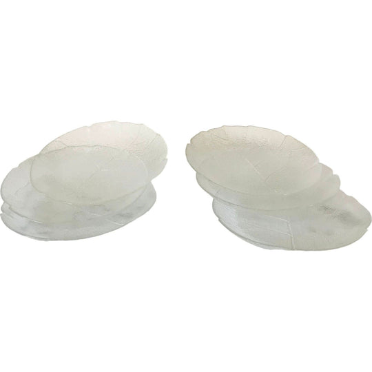 Vintage Arcoroc France Aspen Design Leaf Pattern Round Glass plate