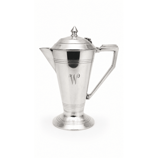 Vintage Art Deco EPNS A1 Silver-Plated Coffee Pot, Stamped Crusader Plate, Monogram W