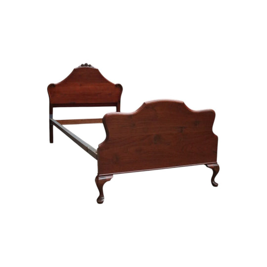 Vintage Australian Cedar Single bed, headboard, foot and two side rails. Built by Starkey and Christo, Brisbane.