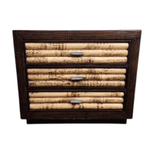 Vintage Bamboo Style Chest of Drawers